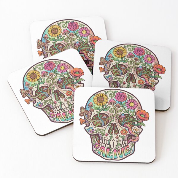 Item preview, Floral Skull designed and sold by AliveStyle.