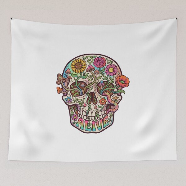 Item preview, Floral Skull designed and sold by AliveStyle.
