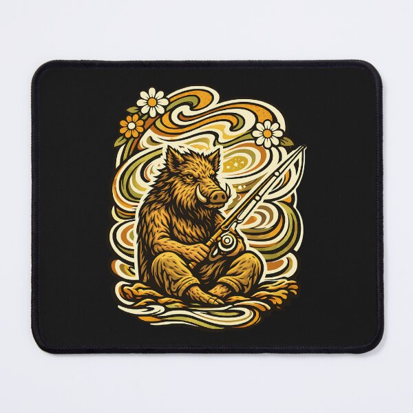 Item preview, Wild Boar Fishing Character Illustration designed and sold by EimSol.
