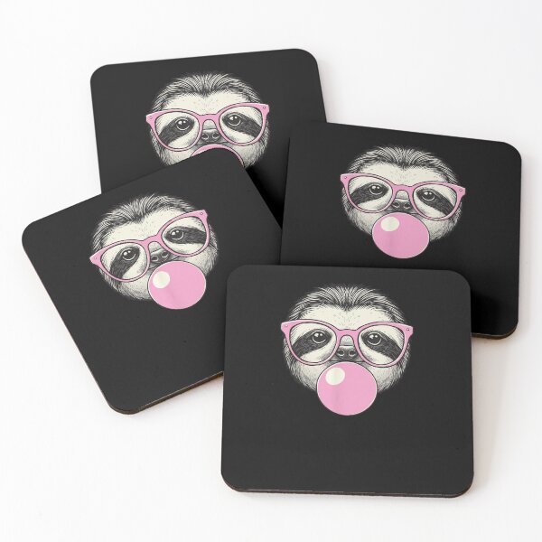 Item preview, Just Hanging Around Sloth With Glasses Bubblegum designed and sold by salmzouriart.
