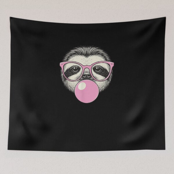 Item preview, Just Hanging Around Sloth With Glasses Bubblegum designed and sold by salmzouriart.