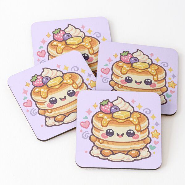 Item preview, Cute Kawaii Pancake Stack Sticker – Adorable Breakfast Food Illustration designed and sold by MeghannsMinimalMeals.