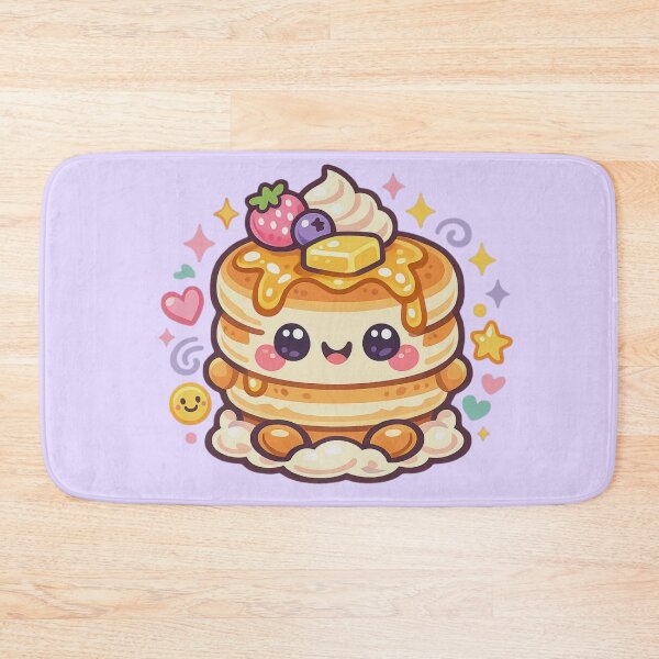 Item preview, Cute Kawaii Pancake Stack Sticker – Adorable Breakfast Food Illustration designed and sold by MeghannsMinimalMeals.