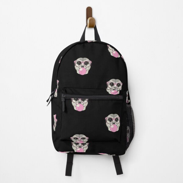 Item preview, Funny Retro Meerkat With Pink Glasses Chewing Bubble Gum designed and sold by salmzouriart.