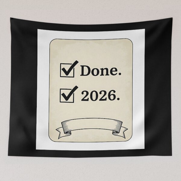 Item preview, intage Done 2026 Checklist Graduation Milestone Art  Main Tag designed and sold by Silent Watch Threads..