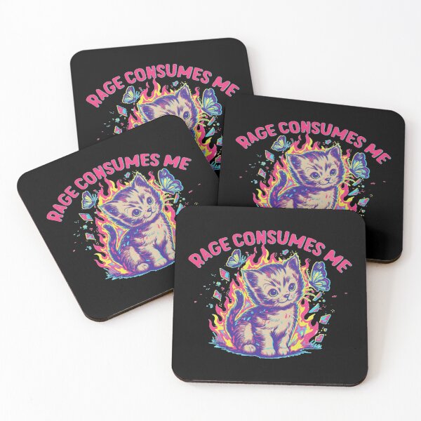 Item preview, Rage Consumes Me Shirt, Cute Cat Meme  designed and sold by Meryem Mamouni.