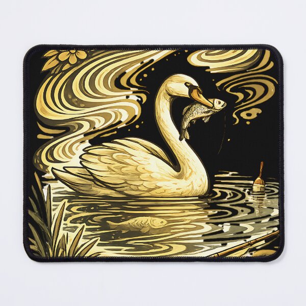 Item preview, Swan Fishing Vintage Illustration designed and sold by EimSol.