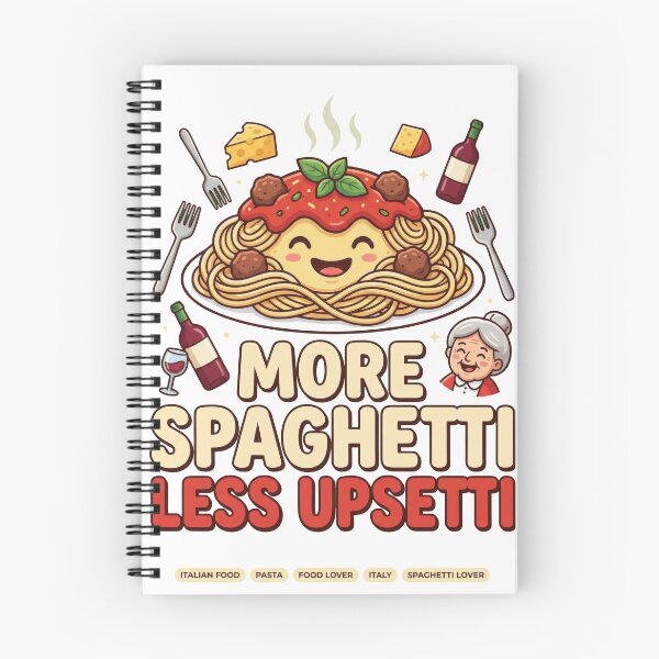 Item preview, More Spaghetti Less Upsetti - Funny Italian Food Pasta Lover designed and sold by One More T-shirt.