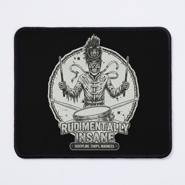 Item preview, Rudimentally Insane Drummer Skeleton - Marching Band Drumline Design designed and sold by Rhythm Thru Art .