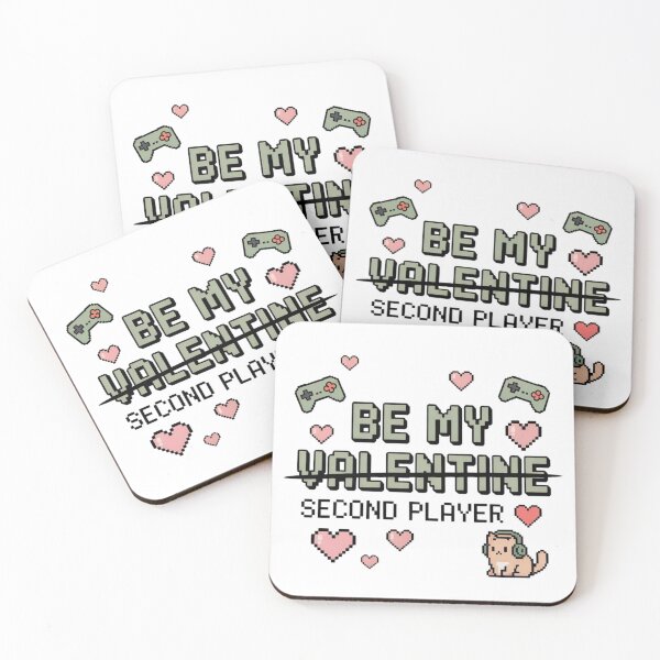 Item preview, Be My Valentine Second Player – Pixel Art Gaming Love Design designed and sold by Designorado.