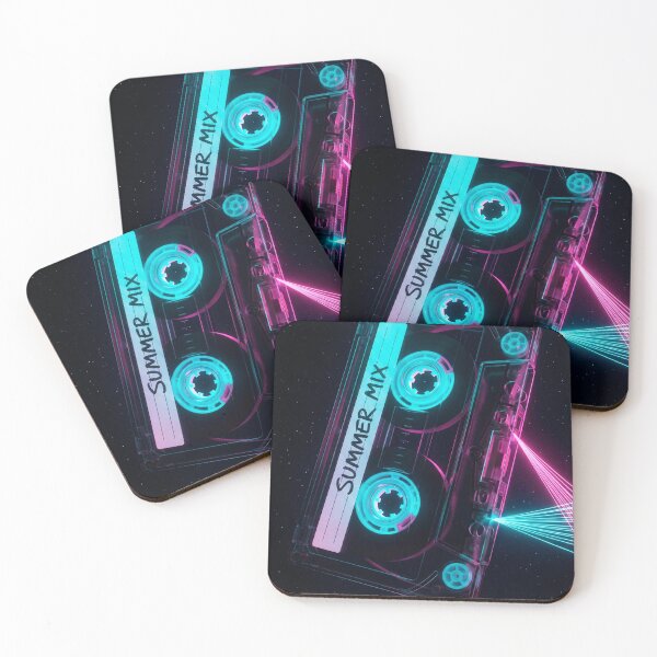 Item preview, Neon Cassette Tape - 80s Summer Mixtape designed and sold by powersunlight.