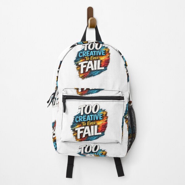 Item preview, Too Creative To Ever Fail – Colorful Creative Motivation Quote designed and sold by CosyCornerLab.