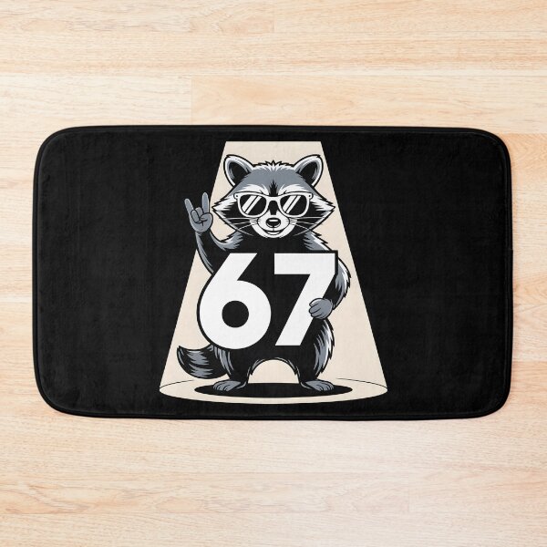 Item preview, Cool Raccoon 67 – Funny Birthday Animal Design designed and sold by SoftStyleStudio ⭐⭐⭐.