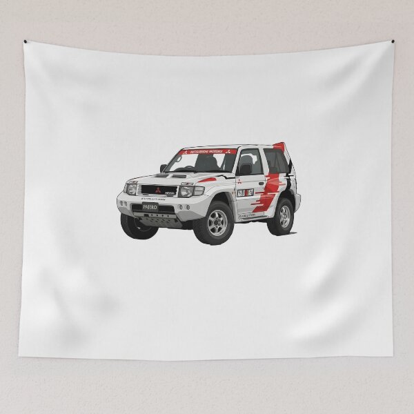 Item preview, Mitsubishi Pajero Evolution Ralliart - White designed and sold by dpCarDesign.