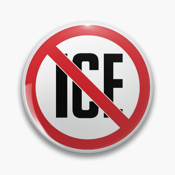 Item preview, NO ICE Protest Symbol – Anti-ICE Activism Graphic | Justice for Renee Good | Immigration Protest Art designed and sold by BrainBubbleArt.