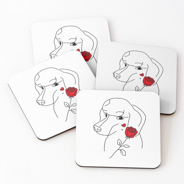 Item preview, Aesthetic Cute Poodle with rose Valentine’s Day Illustration designed and sold by pngartpl.