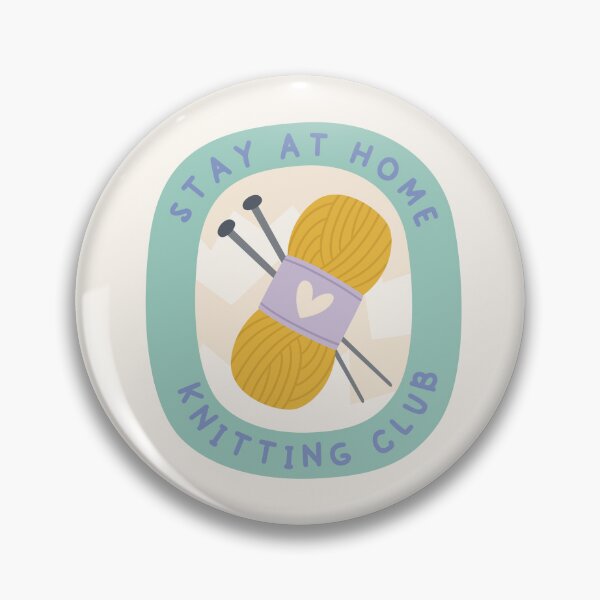 Item preview, Stay at Home - Knitting Club - Cute Knitting Quote Art  designed and sold by OHBOY! Handmade.