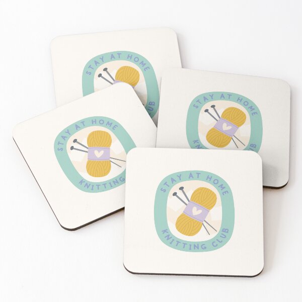 Item preview, Stay at Home - Knitting Club - Cute Knitting Quote Art  designed and sold by OHBOY! Handmade.