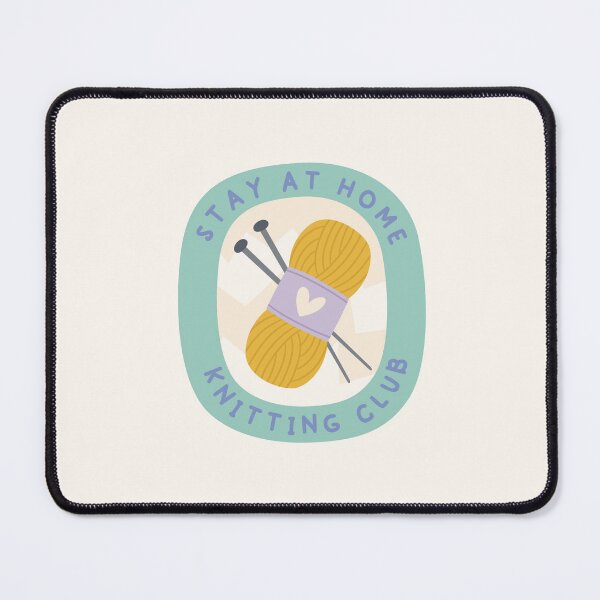 Item preview, Stay at Home - Knitting Club - Cute Knitting Quote Art  designed and sold by OHBOY! Handmade.