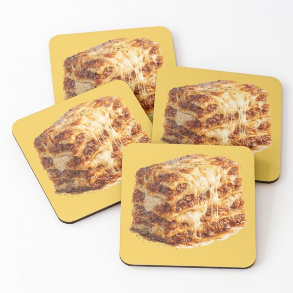 Item preview, Ultra-Realistic Lasagna Slice Art Illustration designed and sold by MeghannsMinimalMeals.