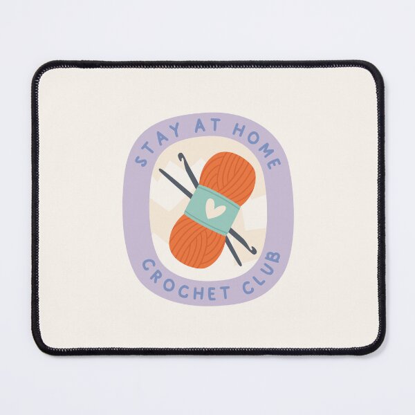 Item preview, Stay at Home - Crochet Club - Cute Crochet Quote Art designed and sold by OHBOY! Handmade.