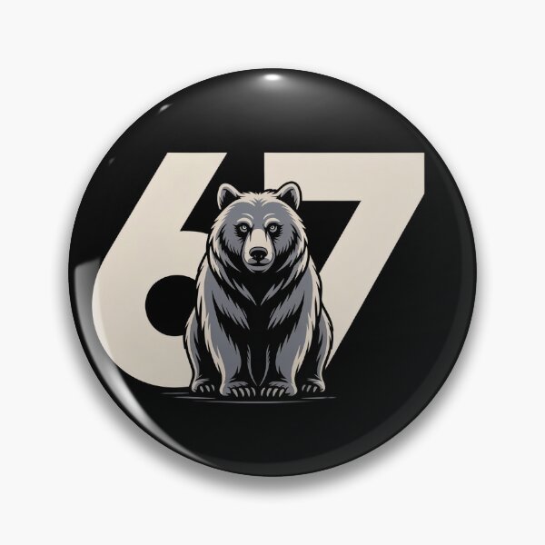 Item preview, Strong Bear 67 – Bold Animal Number Design designed and sold by SoftStyleStudio ⭐⭐⭐.
