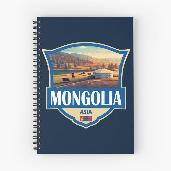 Item preview, Mongolia Illustration Retro Badge designed and sold by KrisSidDesigns.