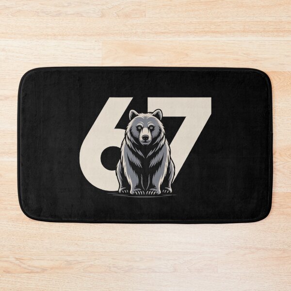 Item preview, Strong Bear 67 – Bold Animal Number Design designed and sold by SoftStyleStudio ⭐⭐⭐.