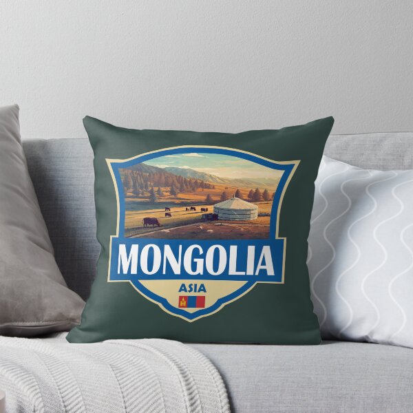 Item preview, Mongolia Illustration Retro Badge designed and sold by KrisSidDesigns.