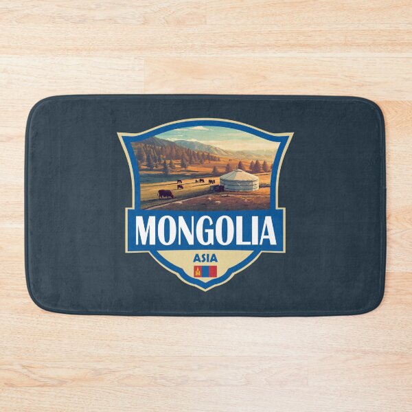 Item preview, Mongolia Illustration Retro Badge designed and sold by KrisSidDesigns.