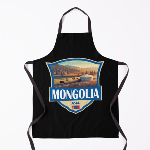 Item preview, Mongolia Illustration Retro Badge designed and sold by KrisSidDesigns.