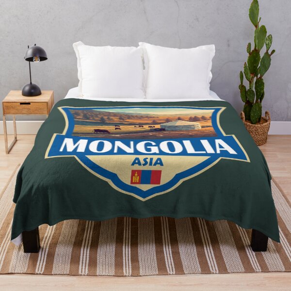 Item preview, Mongolia Illustration Retro Badge designed and sold by KrisSidDesigns.