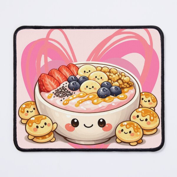Item preview, Kawaii Smoothie Bowl & Mini Pancake Characters Cute Brunch Illustration, Cozy TikTok Viral Breakfast Art, Pastel Breakfast Sticker Merch designed and sold by MeghannsMinimalMeals.