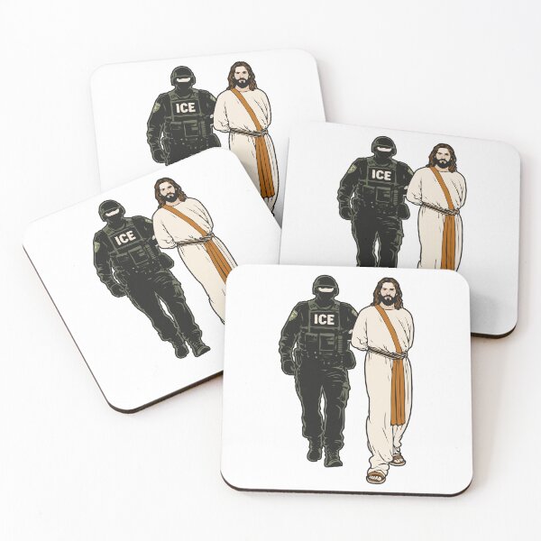 Item preview, ICE Arrests Jesus — Anti-ICE Justice Graphic / Minneapolis Protest Art / Protest Art on Power, Faith & Modern Authority designed and sold by BrainBubbleArt.