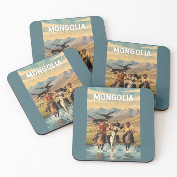 Item preview, Mongolia Illustration Travel Art Vintage designed and sold by KrisSidDesigns.
