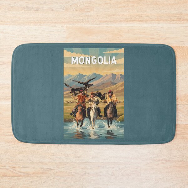 Item preview, Mongolia Illustration Travel Art Vintage designed and sold by KrisSidDesigns.
