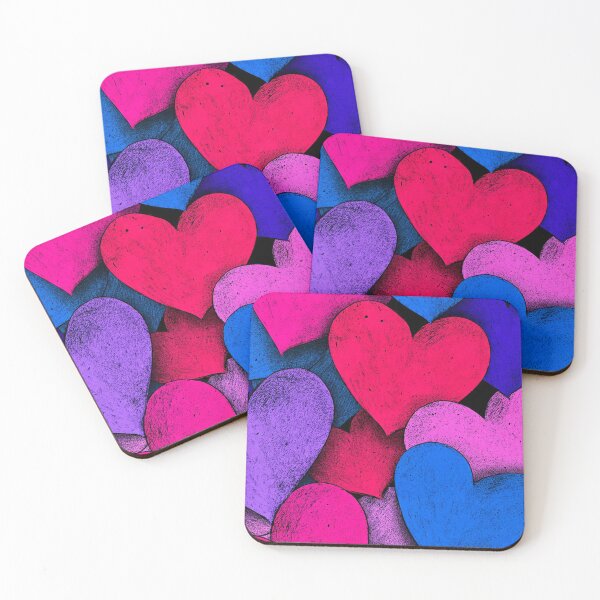 Aperçu de l'œuvre Bold Pink Blue Hearts Pattern créée et vendue par djovan.