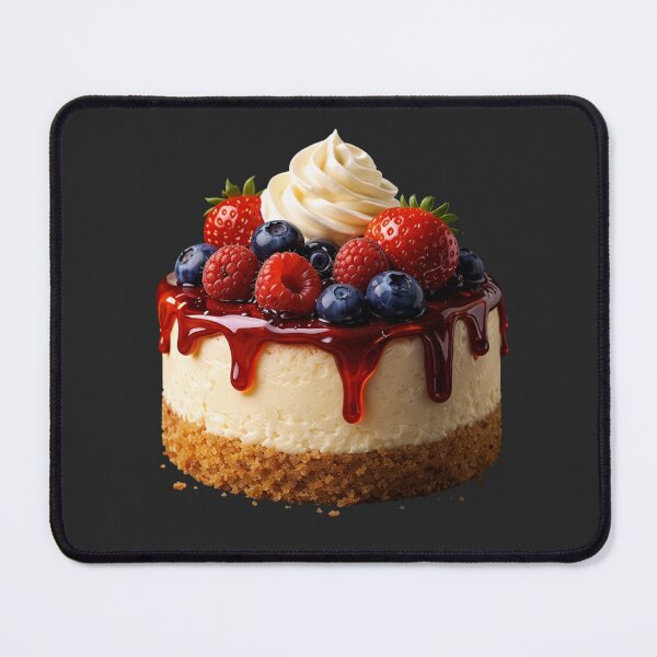 Item preview, Ultra Realistic Berry Cheesecake Dessert Illustration – Hyper-Real Food Art designed and sold by MeghannsMinimalMeals.