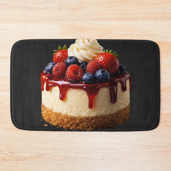 Item preview, Ultra Realistic Berry Cheesecake Dessert Illustration – Hyper-Real Food Art designed and sold by MeghannsMinimalMeals.
