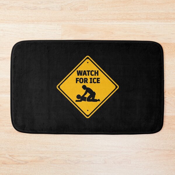 Item preview, Watch for ICE Warning Sign – Bold Yellow Protest Graphic with Falling Figure Symbolism | Political Street Art Design designed and sold by BrainBubbleArt.