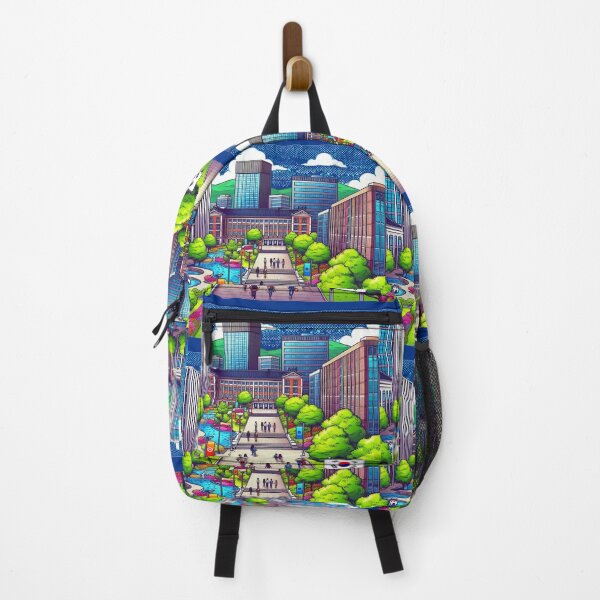 Item preview, Beautiful Korean University Campus – Cute Label with Korean Flag designed and sold by PaintMeWorld.