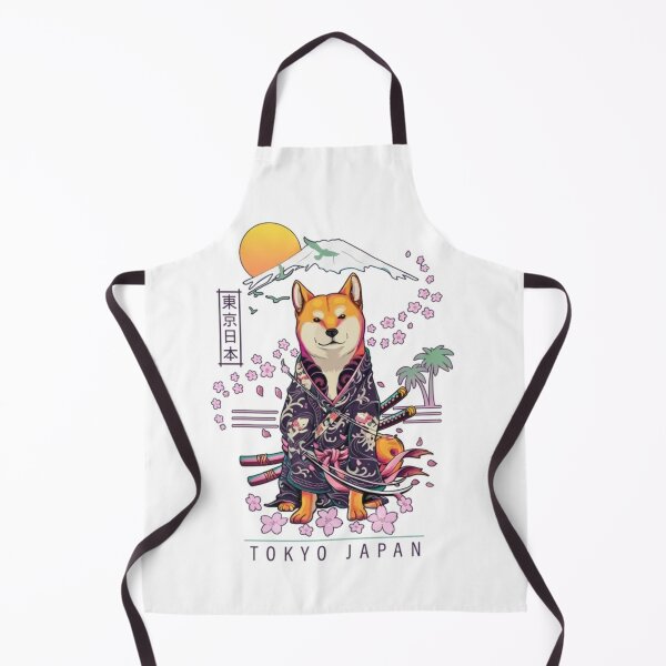 Item preview, Kawaii Shiba Inu Samurai in Kimono designed and sold by RetroJapanCo.