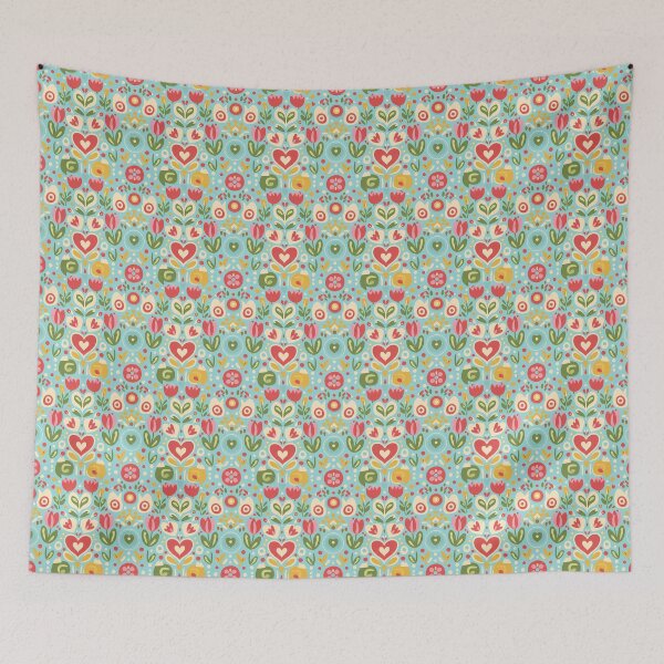 Item preview, Folk Art Floral Motifs – Seamless Scandinavian Folk Art Pattern by heidiannemorris © designed and sold by FOLK ART FUSION by heidiannemorris.
