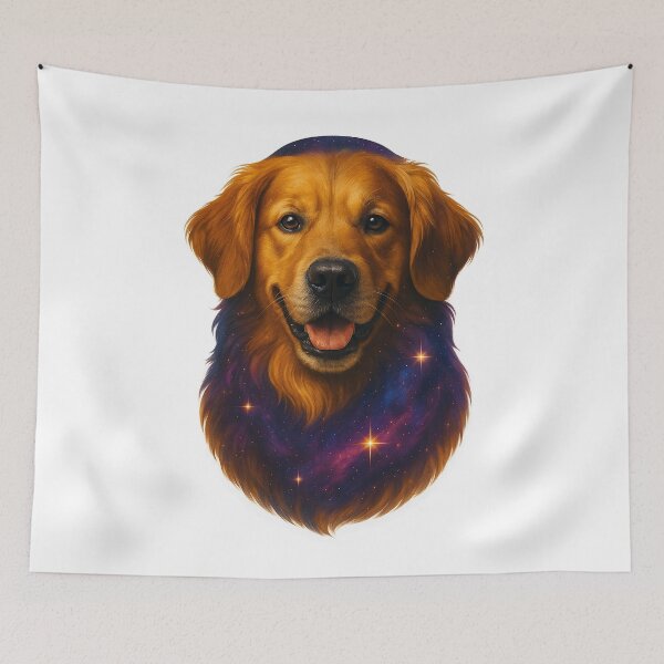Item preview, Galaxy Golden Retriever Dog Sticker designed and sold by ImaginingNebulae.