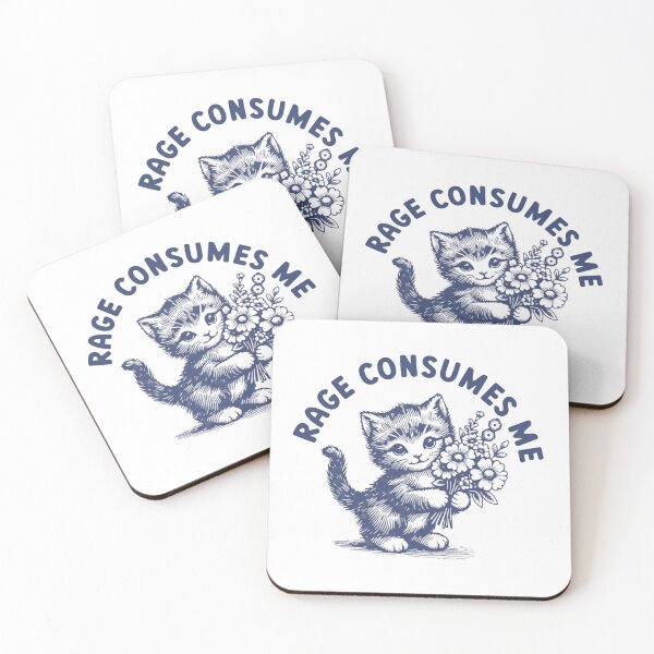 Item preview, Rage Consumes Me Shirt, Cute Cat Meme  designed and sold by Meryem Mamouni.