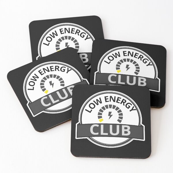 Item preview, Low Energy Club – Minimalist Sarcastic Quote designed and sold by ChameraDesign.