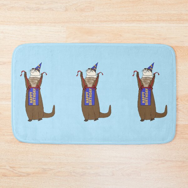 Item preview, Happy Birthday Party River Otter Die Cut designed and sold by JoyousArt4u.