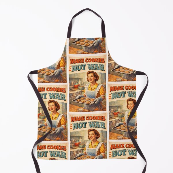 Item preview, Make Cookies Not War vintage 50s poster designed and sold by PIXEL POP DESIGNS - Beyond the Norm!.