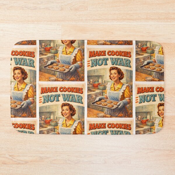 Item preview, Make Cookies Not War vintage 50s poster designed and sold by PIXEL POP DESIGNS - Beyond the Norm!.