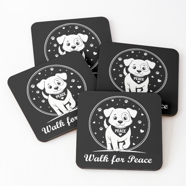Item preview, Peaceful Dog Walk for World Peace with Hope and Love designed and sold by Kestovi.